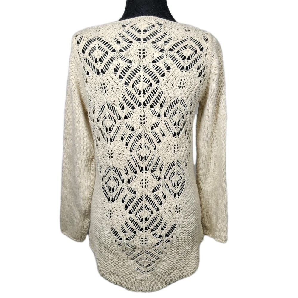 Bianca B Made in Italy Cream Wool Blend Knit Sweater‎ Women's Size M